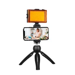 Accesoriu Camera Video Actiune PULUZ cu trepied si suport pentru telefon, 8.5cm, Negru