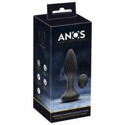 ANOS Rotating Beads Dop Anal Texturat cu Rotație Vibrații și Telecomandă