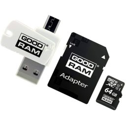 Card de memorie Goodram 64GB MicroSDXC Clasa 10 UHS-I + Adaptor