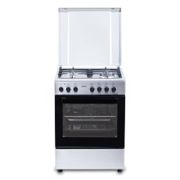 Aragaz Samus SM662AENS1 4 Arzatoare pe Gaz Cuptor Electric 56L Grill Ventilator Timer Mecanic 60CM Inox