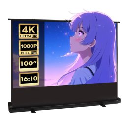 Ecran de Proiectie MACLEAN MC-213 Portabil Compact de Podea 100inch 16:10 Negru