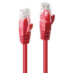 Cablu de retea Lindy 2m Cat.6 U/UTP, conector A: RJ45 Male conector B: RJ45 Male, latime de banda suportata 250MHz, rosu