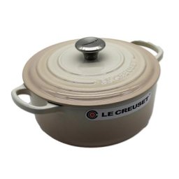 Vas Rotund Cuptor Le Creuset Signature 149950 | 20cm, Fonta Emailata, Meringue
