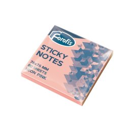 Notite adezive Forofis 91026 76x76 mm 80 file roz neon