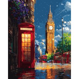 Set pictura pe numere, cu sasiu, Londra, 40x50 cm