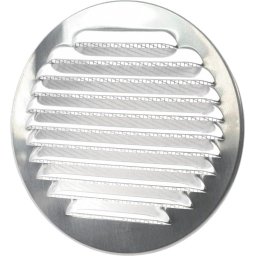 Grila ventilatie de exterior din aluminiu cu plasa aport/extractie, 160mm