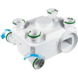 Ventilator central de evacuare CVU400 – multi camere, 3 trepte, CVU400HT cu senzor de umiditate