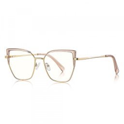 Ochelari De Calculator Dama Techsuit 3156, Anti-Blue Light, Aurii Roz