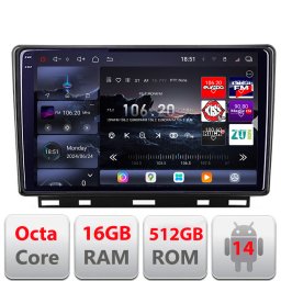 Navigatie Renault Clio 5 2019+ Edotec QLED 2K 16GB RAM 512GB Android