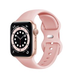 Curea pentru Apple Watch 1/2/3/4/5/6/7/8/SE/SE 2 (38/40/41mm) - Techsuit Watchband (W031) - Light Pink