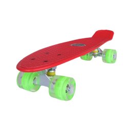 Penny board Mad Cruiser cu roti LED ABEC 7-rosu