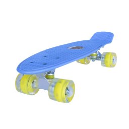 Penny board Mad Cruiser cu roti LED ABEC 7-albastru