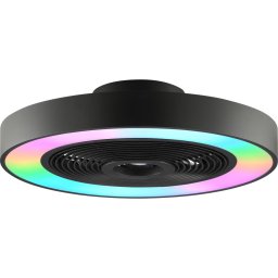 Brilliant - Plafonieră LED RGBW cu ventilator CATANIA LED/37W/230V neagră + telecomandă