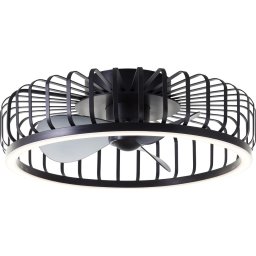 Brilliant - Plafonieră LED cu ventilator CAPO LED/36W/230V neagră + telecomandă