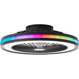 Brilliant - Plafonieră LED RGBW cu ventilator PALMERO, 40W, 230V, bej + telecomandă