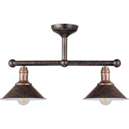Brilagi - Lustră pe tijă FORGE 2xE27/60W/230V cupru/patină