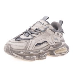 Pantofi barbati sport din piele mix, Gryxx 2F7801 13-Z, alb