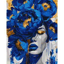 Set pictura pe numere, cu sasiu, Farmec misterios - extra culori metalizate, 40x50 cm