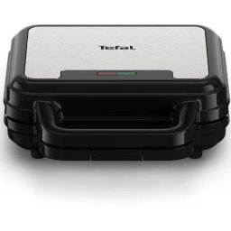 Sandwich-Maker Tefal SW383D10 UltraCompact 3-in-1 700W Placi Detasabile pentru Gofre Sandwich-uri si Panini Negru / Argintiu