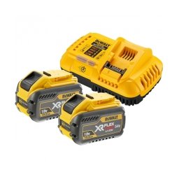DeWalt - DCB118Y2 - Set 2 acumulatori si incarcator, Li-Ion Flexvolt, 54/18 V, 12 Ah, incarcare rapida