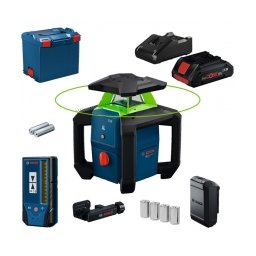 Bosch - GRL 18V-3-31G - Nivela laser rotativa, - m, +/-0.05 mm/m, 600 rot/min, receptor, valiza speciala