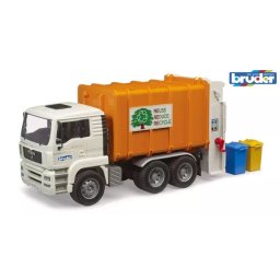 MAȘINĂ DE GUNOI Bruder MAN TGA cu 2 pubele – 58 cm