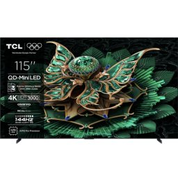 Televizor Mini LED TCL 115C7K, 115 inch, 3840 x 2160 pixeli, Ultra HD 4K, Black