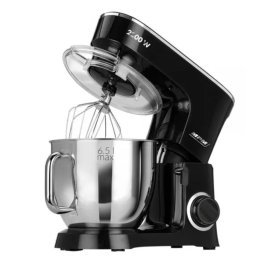Robot de bucatarie Mixer cu bol MPM MRK-19 2200W, 6.5L, 6 trepte de viteza, Negru