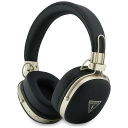 Căști Wireless Over-Ear Guess Grained Triangle Logo, ENC (reducere zgomot microfon), Autonomie 32 ore – Negru