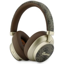 Căști Wireless Over-Ear Guess 4G Script Metal, ENC (reducere zgomot microfon), Autonomie 32 ore – Auriu