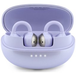 Căști Wireless Open-Ear Guess Metalic Finish Electropated Parts Classic, Comenzi tactile, Autonomie 12 ore (cu carcasă de încărcare) – Mov