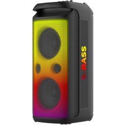 Boxa portabila Power 250W IPX4 TWS LED Negru