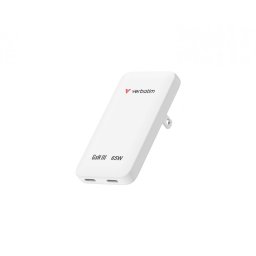 Încărcător Rețea Slim GaN charger 65W 2x USB-C US/UK/UE white