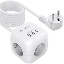 Prelungitor Power cube 6in1 3x AC 2x USB 1x USB C PD 20W