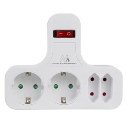 Prelungitor Power socket x4 with switch Maclean MCE224 G