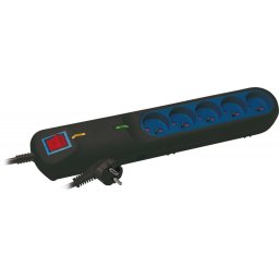 Prelungitor LF 2001A Surge Protector Power Strip, 3 Outlets, 3 m, black