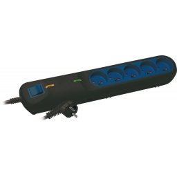 Prelungitor LF 2001A Surge Protector Power Strip, 3 Outlets, 5m, black