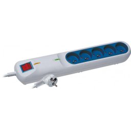 Prelungitor LF-2005 Surge Protector Power Strip, 3 Outlets, 5 m, gray