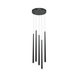 Pendul Cascade MOD132PL-L30BK, 31W, Negru, Aluminiu