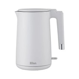 Fierbător electric, capacitate 1,7L, putere 1800W, pereți dubli, otel inoxidabil, alb ZILAN / ZLN5436