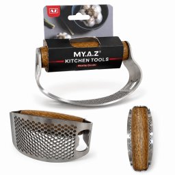 Presa de usturoi din inox, maner din lemn, 10.5x5.1cm Z-TOOLS / ZTS2257