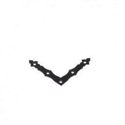 Coltar plat decorativ pentru ferestre, usi, obloane, negru, 100x100x15x2,0 mm
