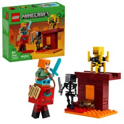 LEGO Minecraft Batalie deasupra lavei în Nether, set 99 piese, 6+ ani