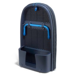 Masă de călcat pliabilă Joseph Joseph Pocket Max Plus 5000022, Husă din bumbac 100%, Strat impermeabil, Cârlig de agățare, Compartiment pentru fierul de călcat, DripShield, Albastru