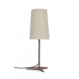 Veioza metal maro bumbac crem Sierra 22x60 cm