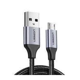 Cablu De Alimentare Si Transfer De Date UGREEN Fast Charging Data Cable USB La Micro-USB Braided 1m Negru 60146 Timbru Verde 0.08 lei - 6957303861460