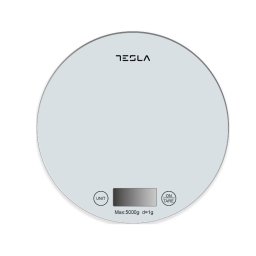 Cantar De Bucatarie TESLA KS200W 5Kg Ecran LCD Sticla Alb