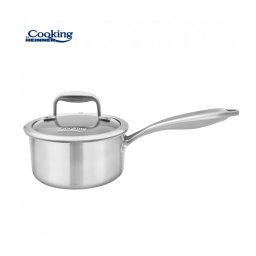 Caserola Inox Heinner Atomic 3 cu Capac 16x8.5cm 1.6l Argintiu