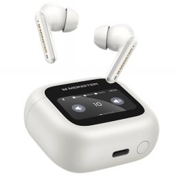 Casti Monster Handsfree Bluetooth TH300 TWS Alb
