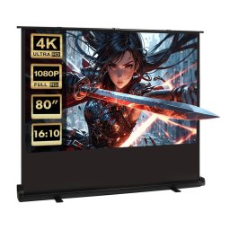 Ecran de Proiectie de Podea MACLEAN MC-212 Portabil Diagonala 80Inch / 203CM Format 16:10 Negru